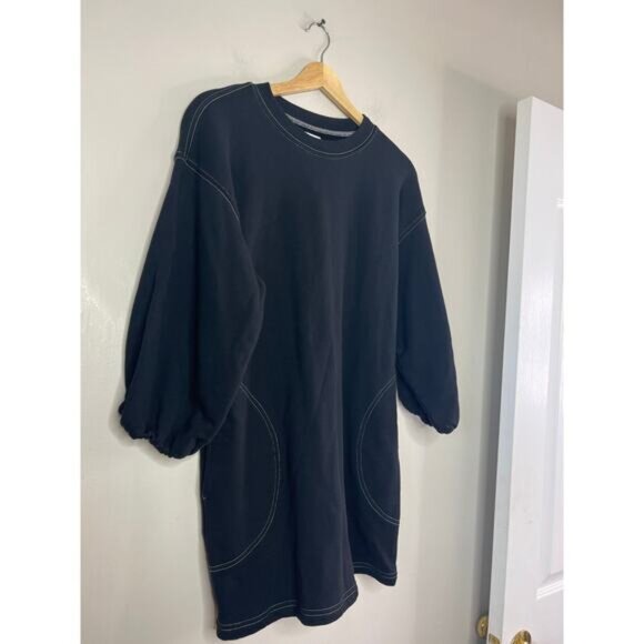 NEW Velvet by Graham & Spencer Long Balloon Sleeves Jensen Mini Dress Black - Picture 3 of 7